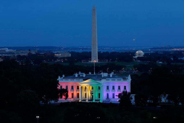 The White House was lit with rainbow colors, making it clear what the Obama Administration stands for when it comes to gender equality. (Photo courtesy of the White House)